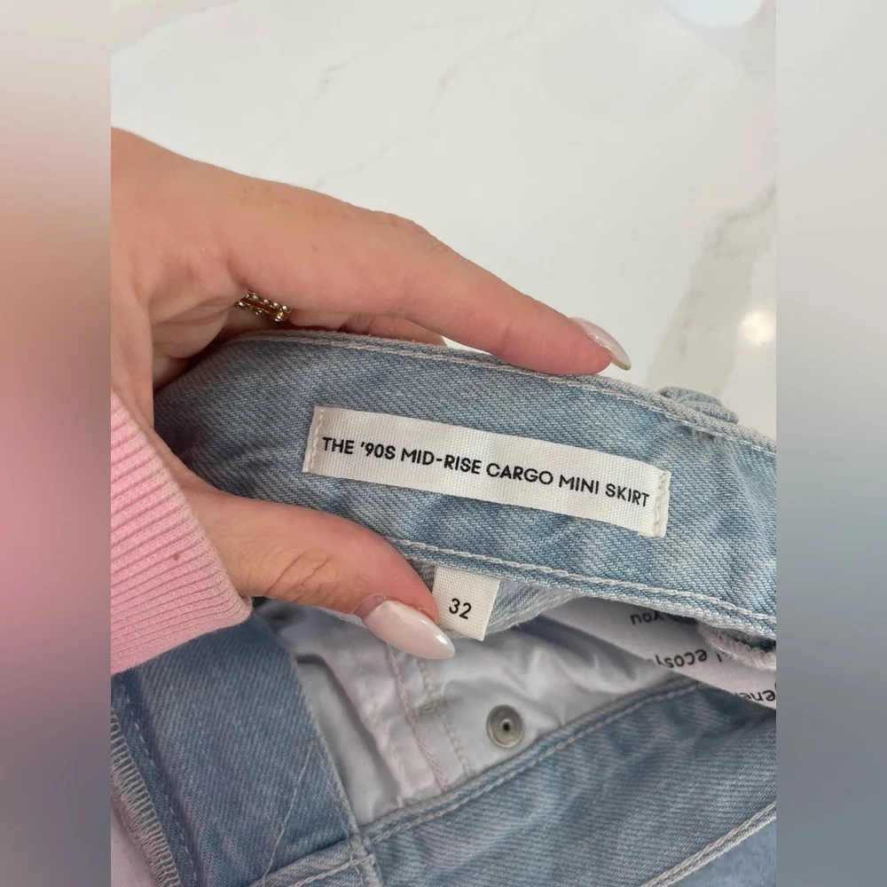 Like New Denim‎ Forum 90’s Mid-Rise Cargo Mini Skirt - Picture 7 of 7